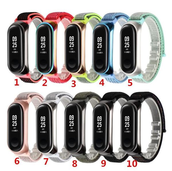 Pour Mi Band 3 4 bracelet bracelet en nylon et Silicone bracelet intelligent accessoires poignet et pour Xiaomi Mi Band 4 bracelet