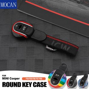 Para MINI Cooper Key Case para la cubierta del coche F54 F55 F56 F60 One D S KeyChain Union Jack Bulldog JCW Protecter Car Styling Accesorios 220228