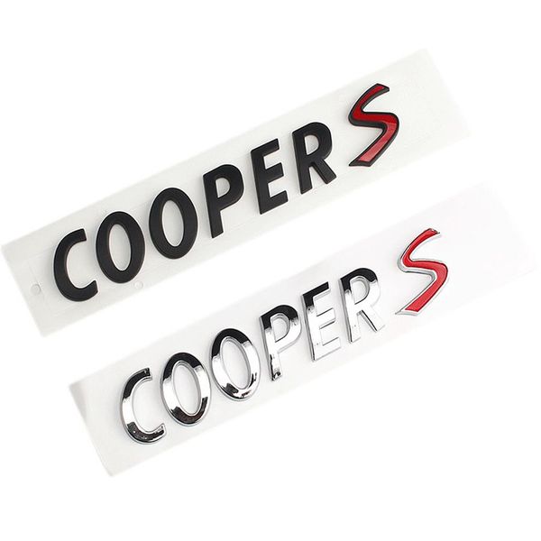 Para Mini Cooper S Tunk Letter Font Logotipo Insignia Pegatina Auto Tailgate Coopers de la placa decorativa Accesorios202B