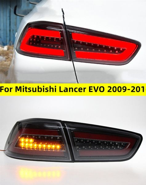 Pour Mitsubishi 20 09-20 16 Assemblage de feux arrière Lancer EVO Mise à jour LED DRIGING SIGNAL SIGNOR DE TOUR
