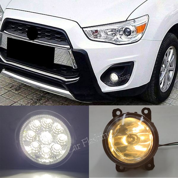 Pour Mitsubishi ASX L200 Pajero 4 Outlander Grandis 2003-2015 Feux de brouillard LED Halogen Fog Lampe de lampe de brouillard de brouillard