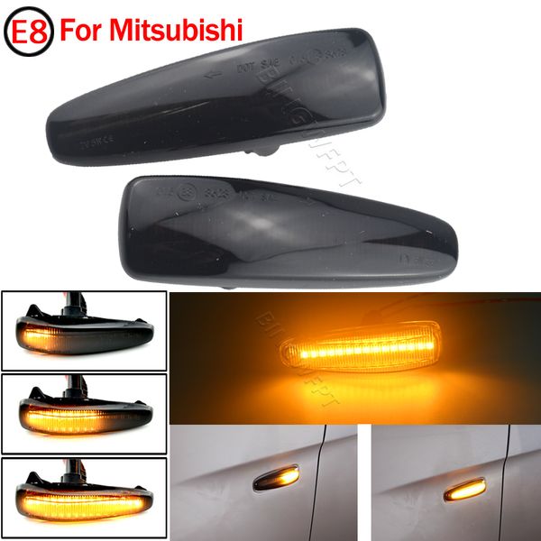 Para Mitsubishi Lancer Evolution Evo X Outlander Sport RVR ASX Mirage 2014 + LED guardabarros lateral luz de señal de giro dinámica marcador lámpara