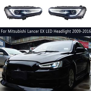 Pour Mitsubishi Lancer EX ensemble de phare LED 09-16 lampe frontale de voiture DRL feux de jour Streamer clignotant indicateur pièces automobiles