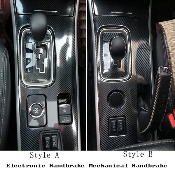 Pour Mitsubishi Outlander 2016-19 panneau de commande Central intérieur poignée de porte autocollants en Fiber de carbone autocollants style de voiture accessoire 267h