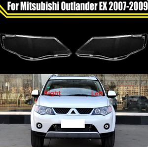 Couvercle de phare de voiture pour Mitsubishi Outlander EX 2007 – 2009, lentille en verre, coque automobile, capuchons d'abat-jour transparents