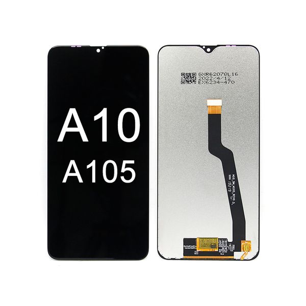 Para el teléfono móvil Samsung galaxy A10 A105 SM-A105F / DS Paneles de pantalla Lcd Paneles de pantalla capatitiva de 6.2 pulgadas Piezas de repuesto Pantella negra