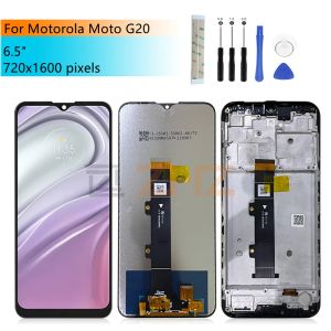 Voor Motorola Moto G20 LCD Display Touchscreen Digitizer -assemblage met frame vervangende reparatieonderdelen 6.6 