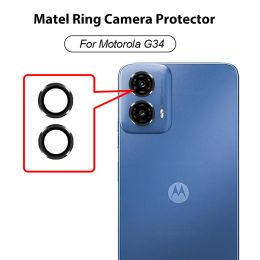 Pour Motorola Moto G34 Aluminium Alloy Camera Protector Bague Motog34 G 34 34G 5G 6.5 '' Back Cover Lens Temperred Glass Film