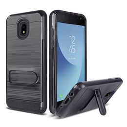 Voor Motorla Moto E5 E5 Plus E4 E4 Plus Achterkant Geborsteld Silicon Kaart Slot Armor Schokbestendig met Kickstand Case Oppbag