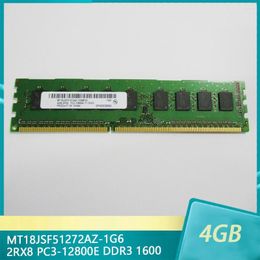 Voor MT RAM 4GB 4G 2RX8 PC3-12800E DDR3 1600 UDIMM ECC MT18JSF51272AZ-1G6 Memory Fast Ship Hoge kwaliteit