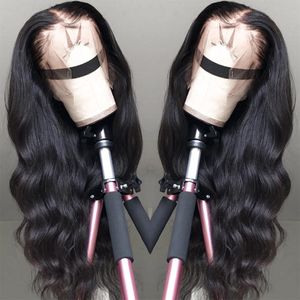 Livraison gratuite pour de nouveaux articles de mode en stock Hair de bébé naturel x Body Wave Lace Fermeure des perruques humaines Omber Pré-cueillette