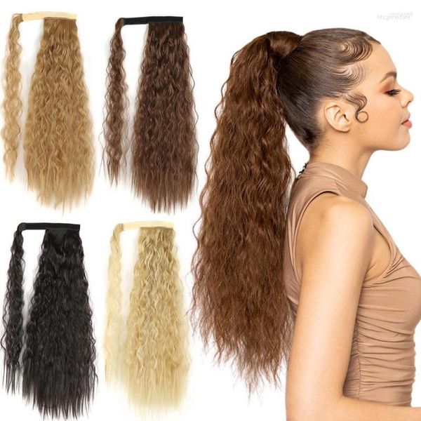 Envío gratis para nuevos artículos de moda en stock pelucas sintéticas de cola de maíz larga