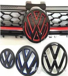 Voor Nieuwe Golf 7 Gti MK7 Geschilderd Kleur VW logo Embleem Auto Grille Badge en Achterklep Achterdeur Mark Golf7 VII Styling9684863