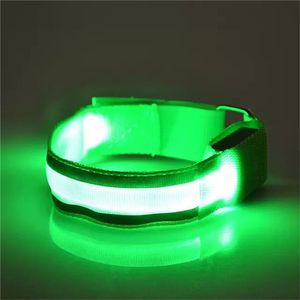 Para correr de noche bicicleta luz LED reflectante brazo brazalete correa de seguridad cinturón A2