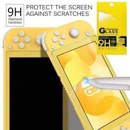 9H gehard glas HD Anti-Kras Glass Screen Protector voor Nintendo Switch Lite100pcs / lot in retailpakket