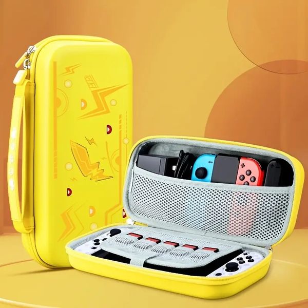 Pour sac de rangement Nintendo Switch, housse de protection LED Switch, sac portable pour Switch, sac à coque rigide de grande capacité, coque d'accessoires de poignée