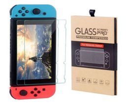 Pour Nintendo Switch Temperred Glass Screen Protector Film 25D 9H Premium 2 Pack avec package de vente au détail 8823708