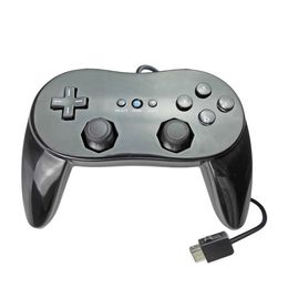 pour Nintendo Wii pro Contrôleur de jeu filaire Gamepad Joystick Controller noir blanc