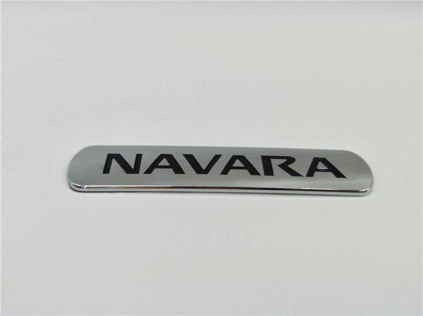 Para Nissan Navara trasero trasero, logotipo emblemas de la placa de frontera D21 D22 D23 D40 Puerta lateral cromado Nameplate15556754