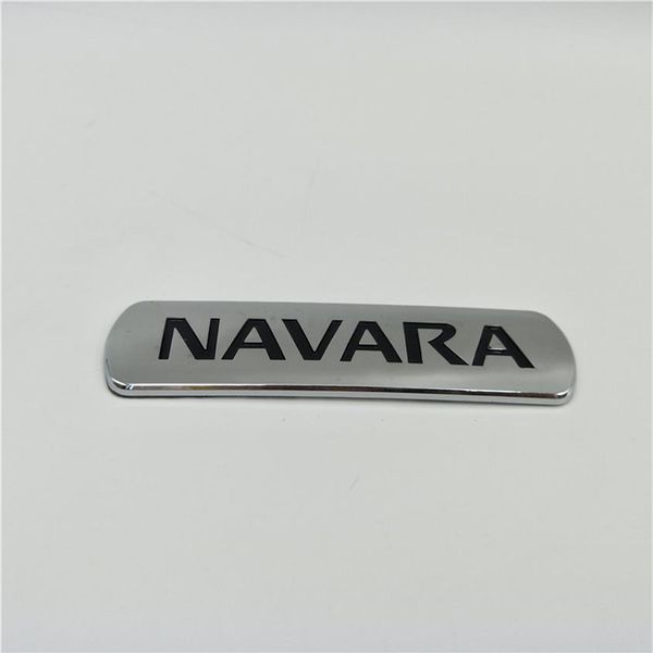 Para Nissan Navara trasera Logo placa emblemas Frontier Pickup D21 D22 D23 D40 puerta lateral Chrome Nameplate271s