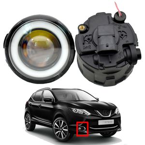 Para Nissan Qashqai, vehículo todoterreno cerrado, 2013, luz antiniebla, lámpara para parachoques delantero, estilo Angel Eye, lente LED 12v H11