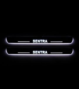 Para Nissan Sentra 2013 2019 acrílico móvil LED Pedal de bienvenida para placa de desgaste de coche Pedal Umbral de puerta camino Light3305959