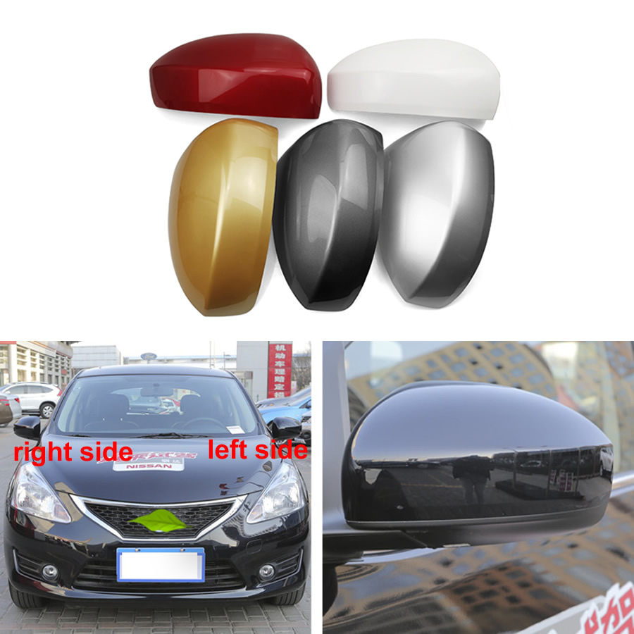 Para nissan tiida 2011-2015 acessórios do carro espelhos retrovisores capa espelho retrovisor concha cor pintada