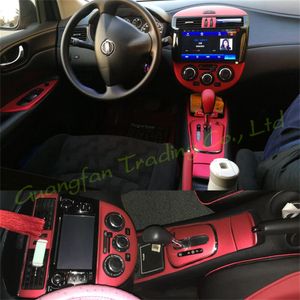 Voor Nissan Tiida 2011-2015 Auto-styling 3D/5D koolstofvezelauto interieur console kleurverandering vormstickerstickersticker