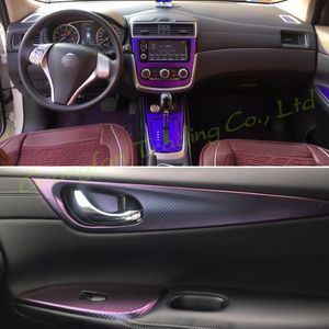 Pour Nissan TIIDA 2016-2021 voiture-style 3D/5D en Fiber de carbone voiture intérieur Console centrale couleur moulage autocollant décalcomanies
