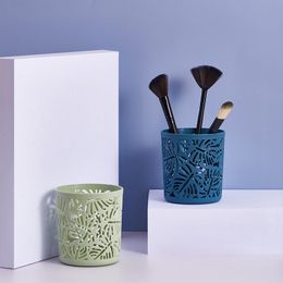 Voor kantoorschoolbenodigdheden potlood penhouder cilinder briefpapier opslag organizer container Noordse holle bloem make -up borstel