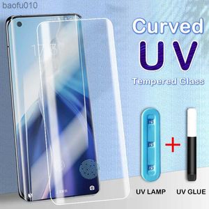 Pour Oneplus 10 Pro Protecteur d'écran Nano Liquide UV Pleine Colle Film De Protection Téléphone Verre Trempé Oneplus 8T 9R 9RT 8 9 Pro 7 7T L230619