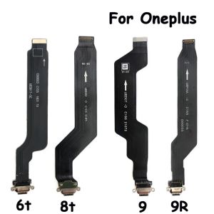 Para OnePlus 6 6T 7 7T 8T 9R 8 PRO 9 PRO NORD 4G N10 5G Tipo C Puerto de carga USB Conector de muelle Flex Piezas de reparación de cables
