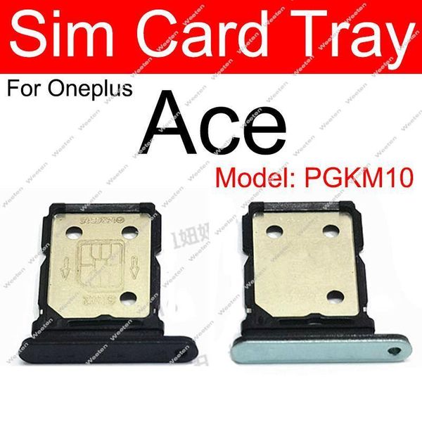 Pour OnePlus Ace 2 Ace Pro Ace Racing SIM Card Tray Slot Sim Carte Adapter Carte Reader Pièces