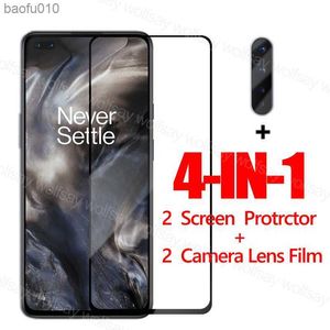 Pour OnePlus Nord 2T 3 2 Lite Protecteur d'écran en verre trempé OnePlus Nord CE 2 3 Lite 5G Verre de protection Full Glue Phone Film L230619