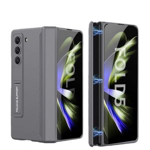 Armor Beugel Voor Samsung Galaxy Z Fold 4 5 Fold5 Case Magnetische Scharnier Bescherming Film Screen Cover