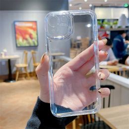 Voor Oppo A95 A94 A55 A93 A53 A5 A5 2020 A12 A5S A12E A3S R17 Telefoon Case Transparant Clear Shockproof Soft TPU -cover