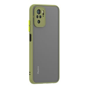 Funda protectora de piel para OPPO Realme C11 2021, funda protectora de TPU esmerilado + funda de humo para PC, funda trasera mate a prueba de golpes D1