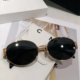 Voor ovale ontwerper 943 40235 3655 metalen spiegelpoten groene lens zonnebril retro kleine ronde frame sexy kleine vrouwen bril