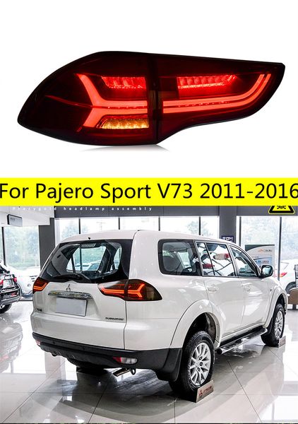 Para Pajero Sport V73 lámpara trasera 20 11-20 16 luz LED antiniebla luz de circulación diurna DRL Tuning accesorios de coche Montero luces traseras