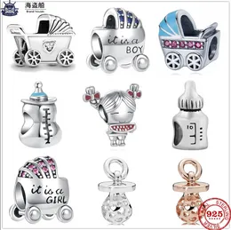 Pour les breloques pandora authentiques perles en argent 925 mamelon landau biberon pendentif perle