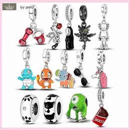 Para pandora charms joyería 925 charm beads accesorios pulsera Paw Cat Spacer Stopper colgante charm set