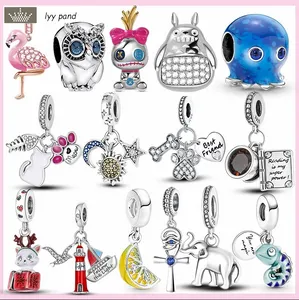 Pour bijoux à breloques pandora 925 perles de charme accessoires Bracelet mon voisin Totoro cadeau de noël ensemble de breloques pour animaux