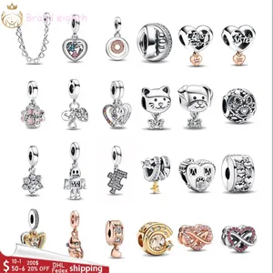 Voor pandora bedels sterling zilveren kralen designer voor vrouwen Friendship Puzzle Pet Pendant Bead