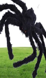 Pour la fête Halloween Decoration Spider Black Haunted House Prop Intérieur Géant extérieur 3 taille 30cm 50cm 75cm3014490