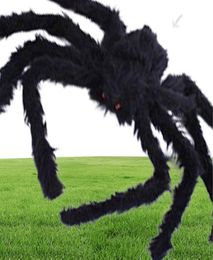 Pour la fête Halloween Decoration Spider Black Haunted House Prop Intérieur Géant extérieur 3 taille 30cm 50cm 75cm4385042