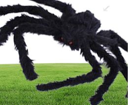 Pour la fête Halloween Decoration Spider Black Haunted House Prop Intérieur Géant extérieur 3 taille 30cm 50cm 75cm8049094