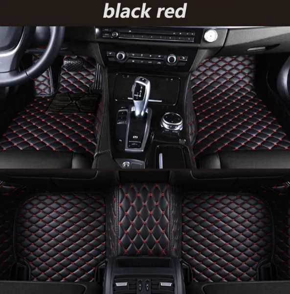 Para Peugeot 308 2012-2019, alfombrillas de cuero impermeables envolventes de lujo para pie de coche