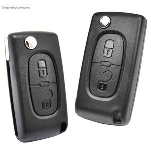 For Peugeot 308 207 307 3008 5008 807 For Citroen C2 C3 C4 C5 C6 C8 Car Key Remote Flip Key Shell Case 2 Buttons CE0523 CE0536
