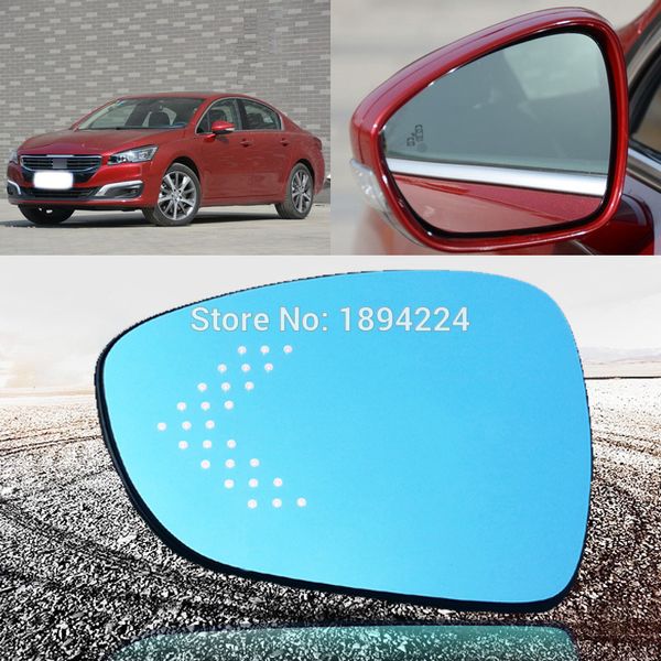 Pour Peugeot 508 voiture arrière-miroir miroir grand angle miroir bleu miroir flèche LED tournant le signal