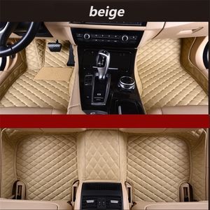 Para Peugeot RCZ 2010-2014 año almohadilla de pie de coche alfombrillas de cuero envolventes de lujo impermeables